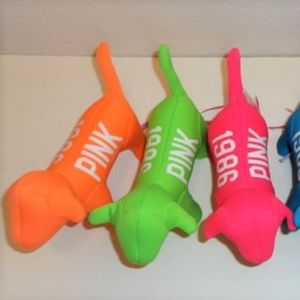 NEW Victoria's Secret LOVE PINK Plush Dog SET Lot6